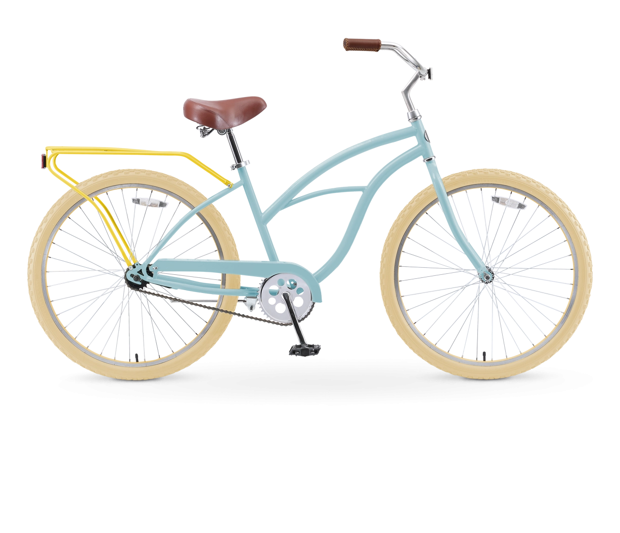 sixthreezero NEW Around the Block Women's 26" Single Speed Beach Cruiser Bicycle with Rear Rack