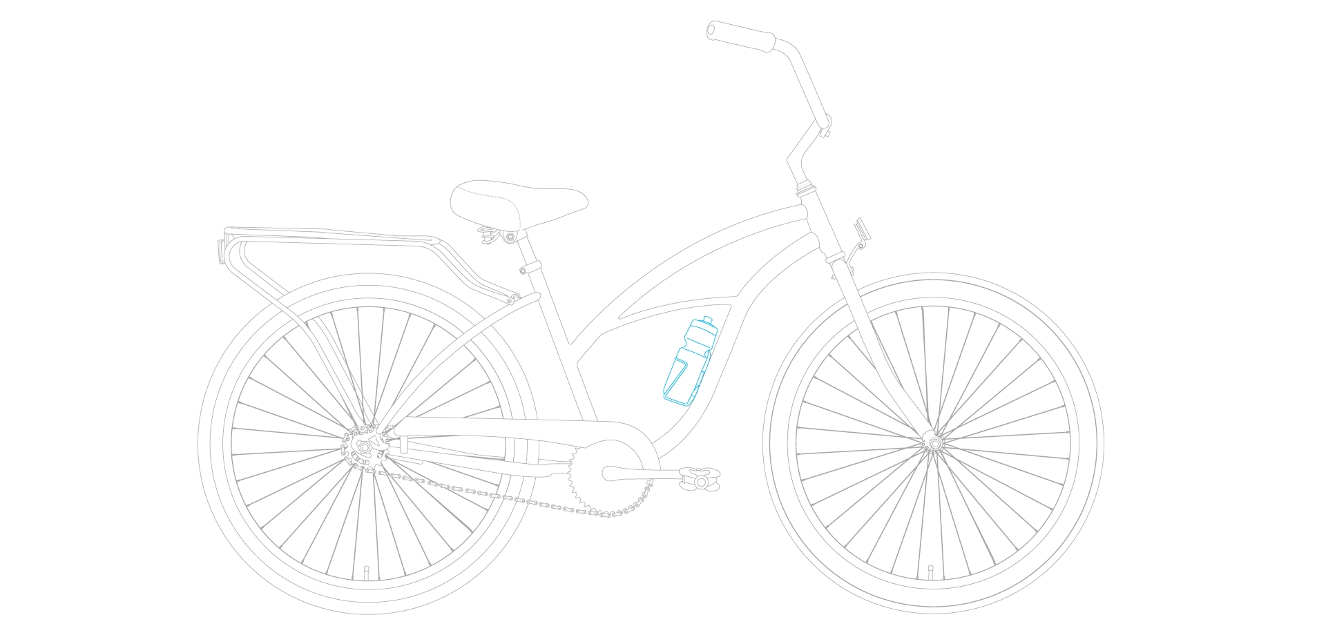 sixthreezero NEW Around the Block Women's 26" Single Speed Beach Cruiser Bicycle with Rear Rack