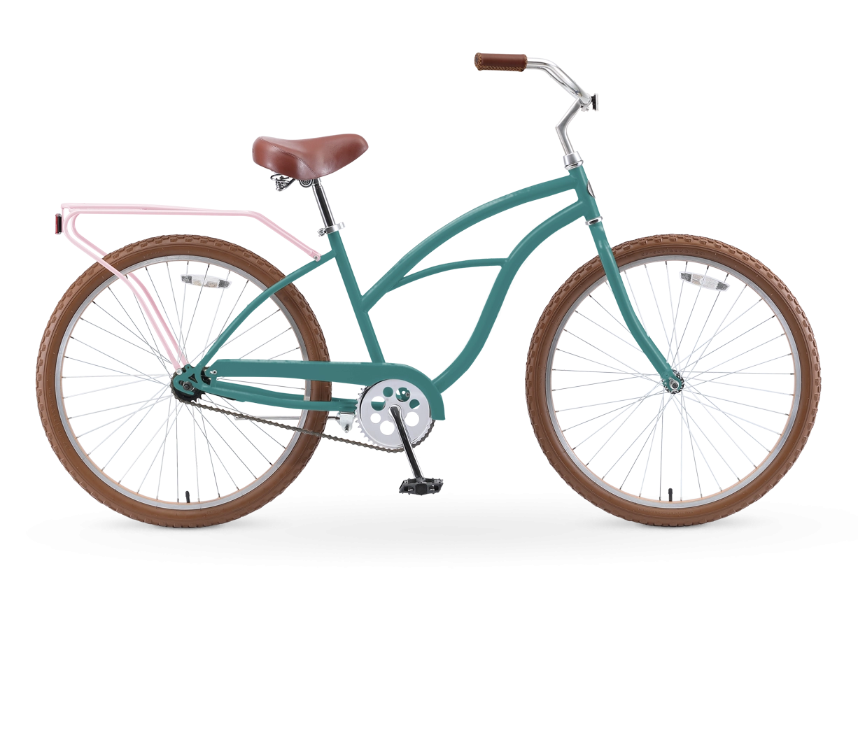 sixthreezero NEW Around the Block Women's 26" Single Speed Beach Cruiser Bicycle with Rear Rack