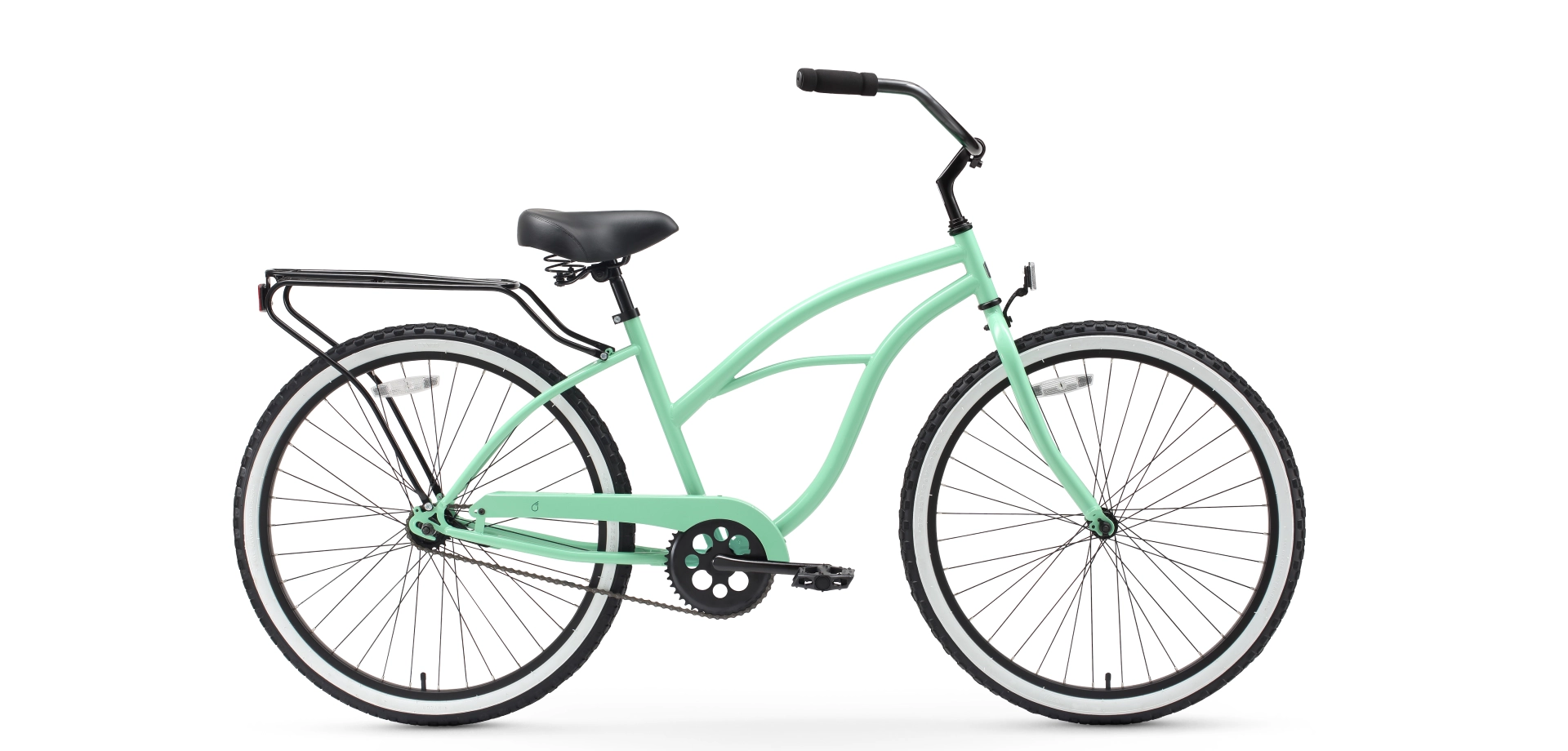 sixthreezero NEW Around the Block Women's 26" Single Speed Beach Cruiser Bicycle with Rear Rack
