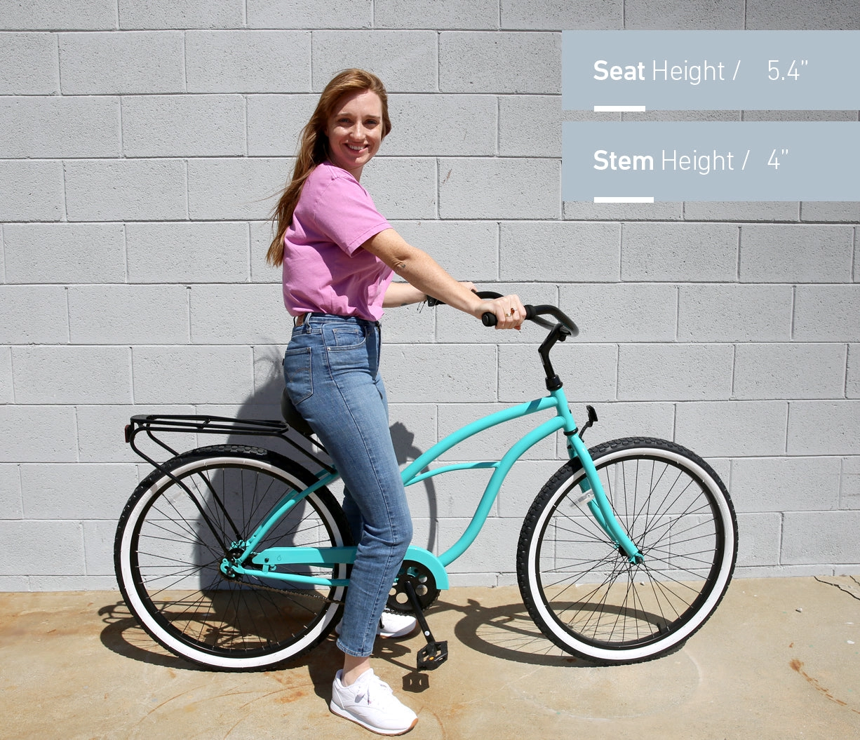 sixthreezero NEW Around the Block Women's 26" Single Speed Beach Cruiser Bicycle with Rear Rack