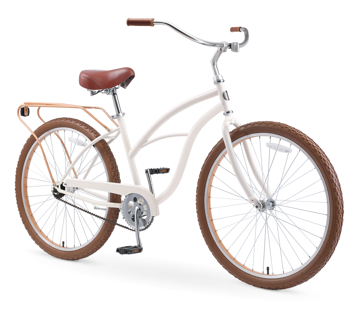 sixthreezero NEW Around the Block Women's 26" Single Speed Beach Cruiser Bicycle with Rear Rack