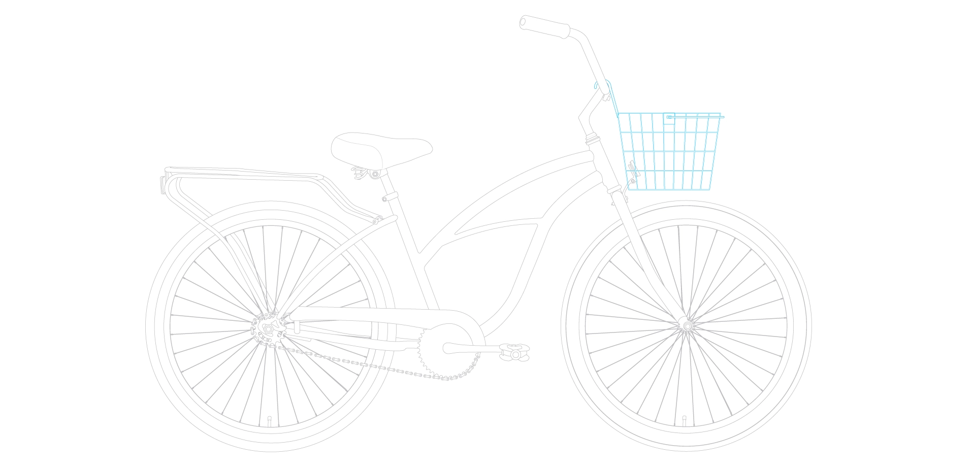 sixthreezero NEW Around the Block Women's 26" Single Speed Beach Cruiser Bicycle with Rear Rack