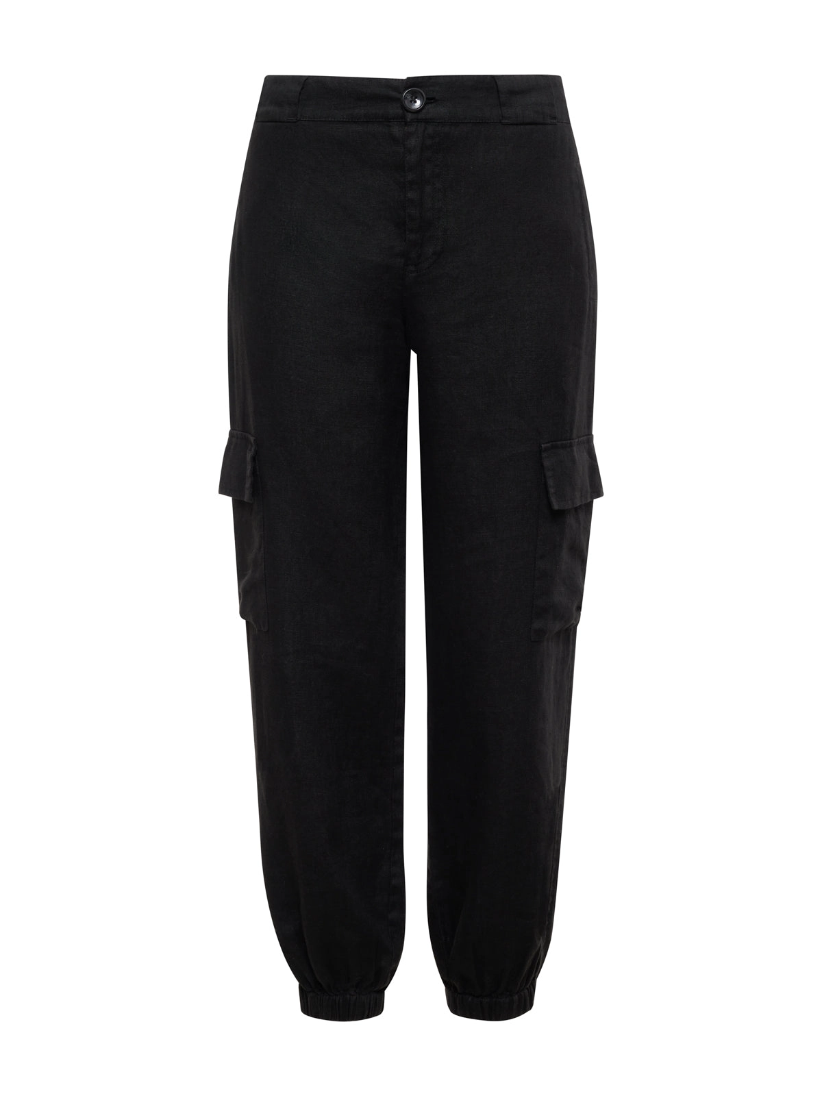 Take Over Linen Jogger Standard Rise Pant Black