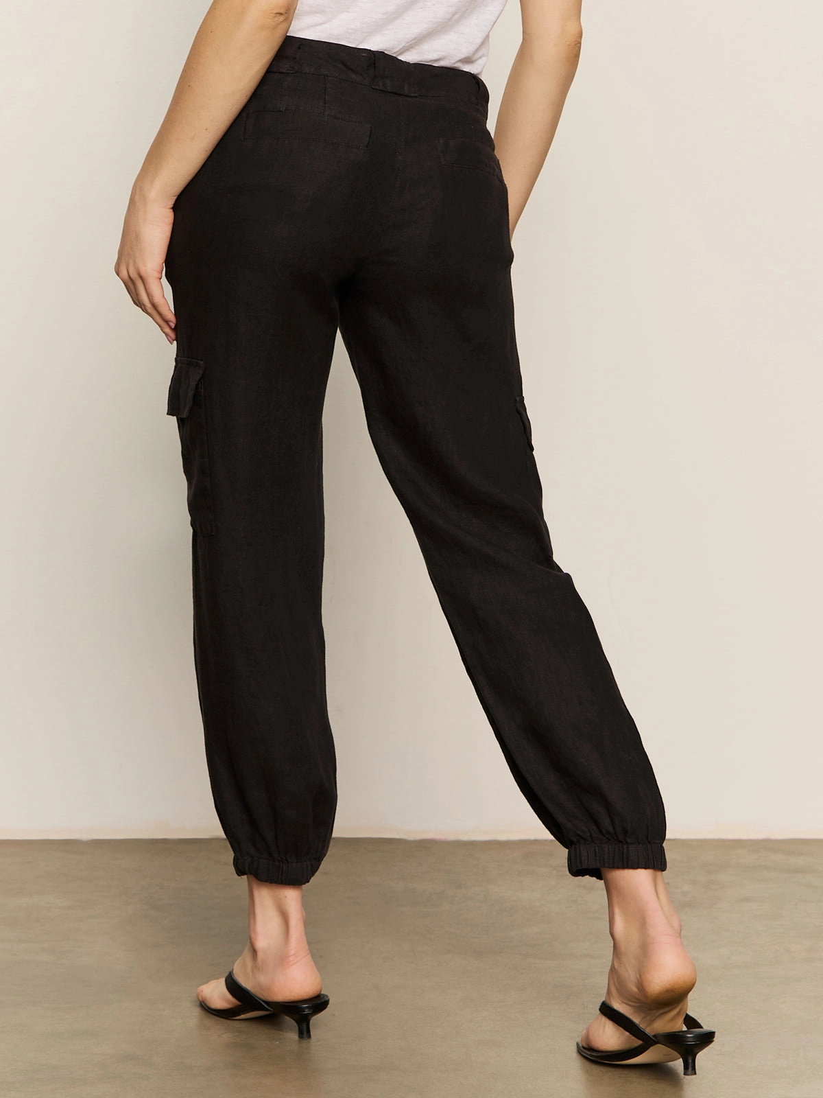Take Over Linen Jogger Standard Rise Pant Black