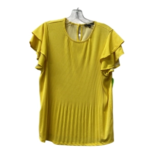 Top Ss By Adrianna Papell In Yellow, Size:M