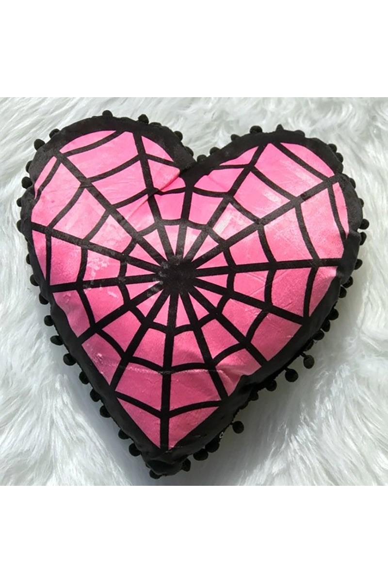 Webbed Heart Shaped Pillow