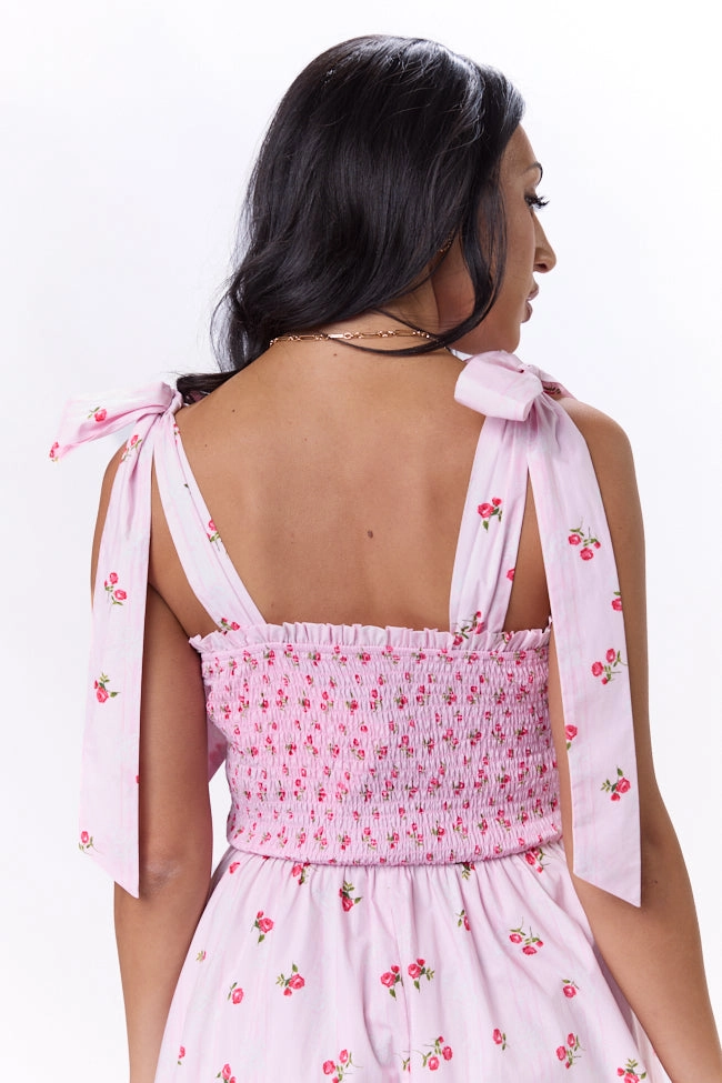 When We Were Young Smocked Pink Print Maxi Dress SALE
