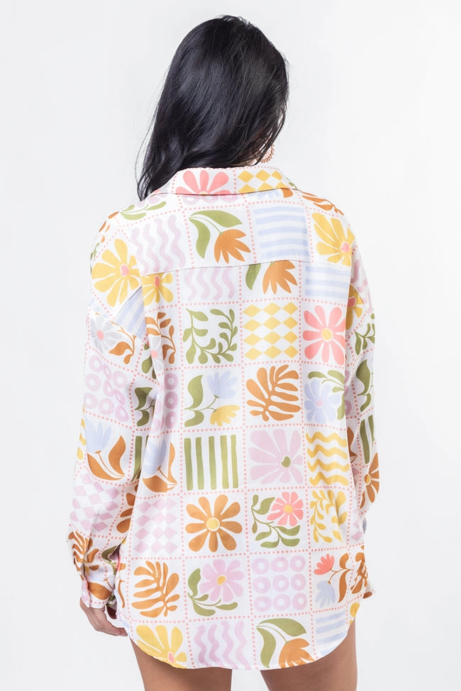 Windswept Wishes Multi Icon Print Top SALE